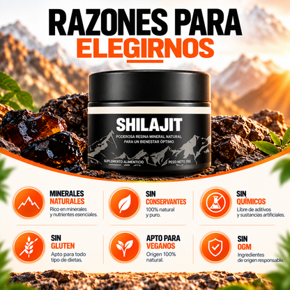 Shilajit Puro – Resina Mineral Natural 30g |🎁Compra 1 y Llévate +1 Gratis