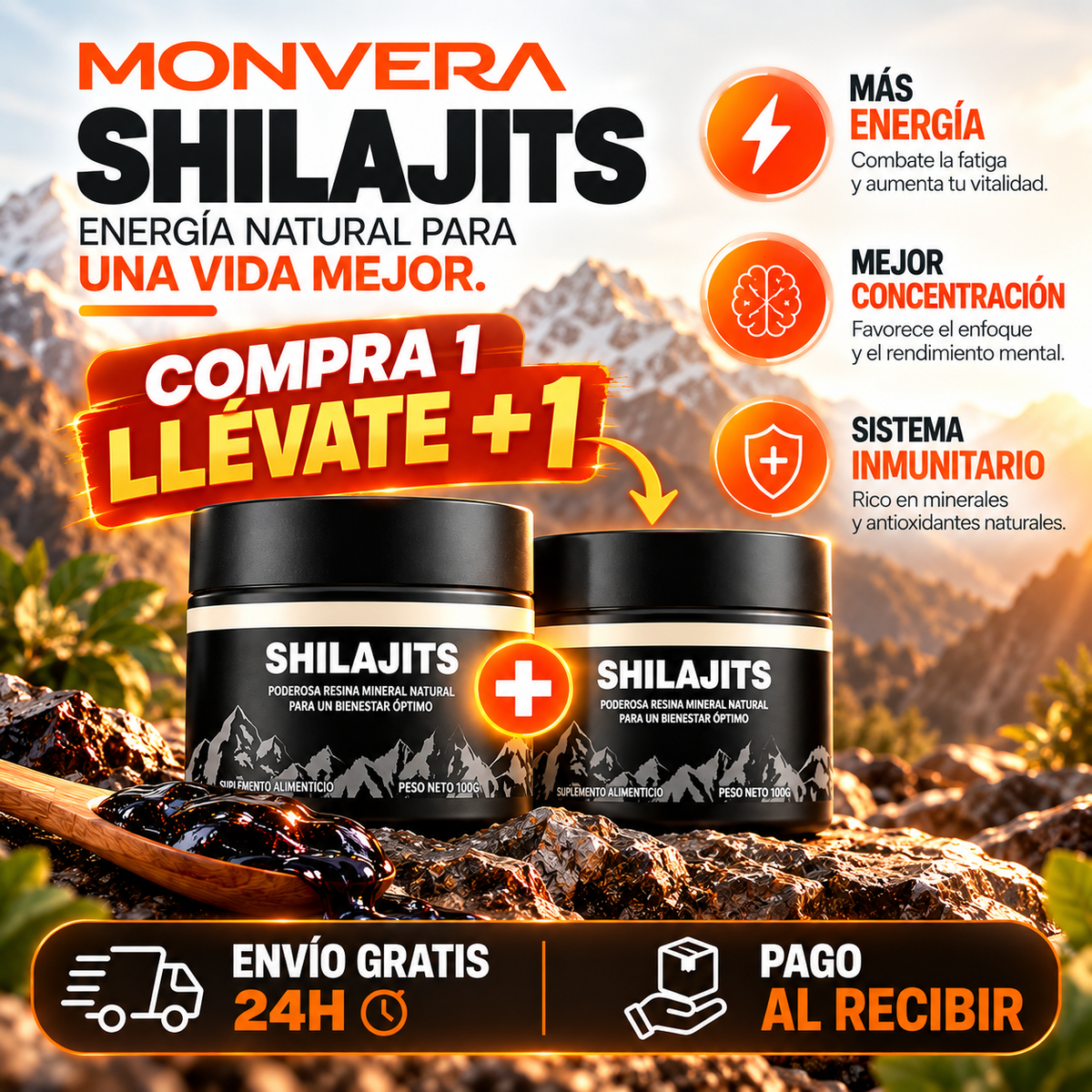 Shilajit Puro – Resina Mineral Natural 30g |🎁Compra 1 y Llévate +1 Gratis