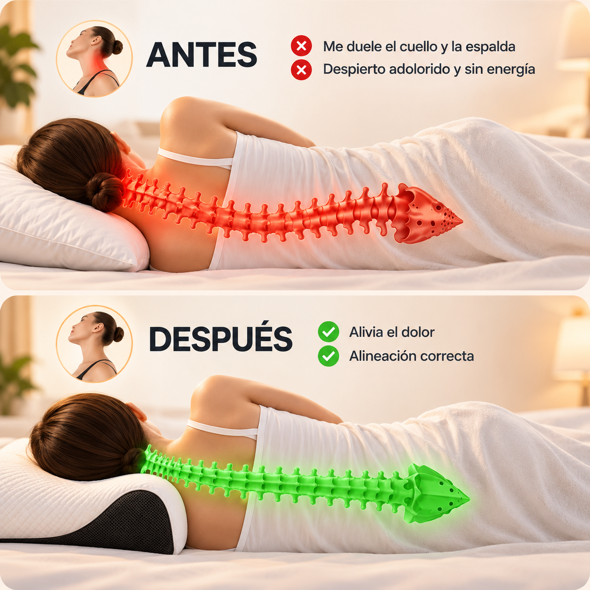 MonveraPlus™ — Almohada cervical para un descanso con mejor postura