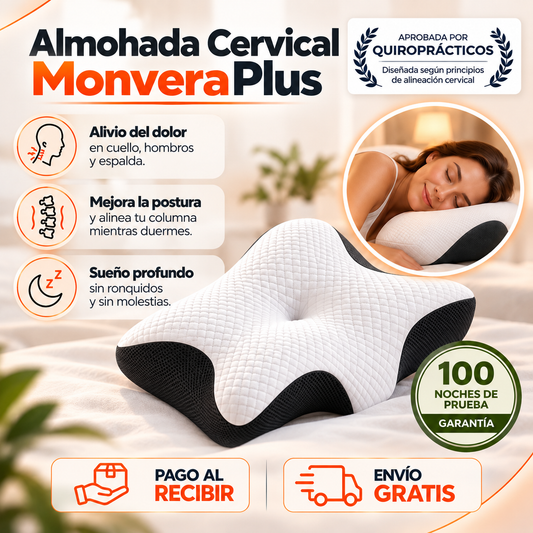 MonveraPlus™ — Almohada cervical para un descanso con mejor postura