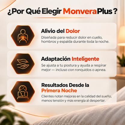 MonveraPlus™ — Almohada cervical para un descanso con mejor postura