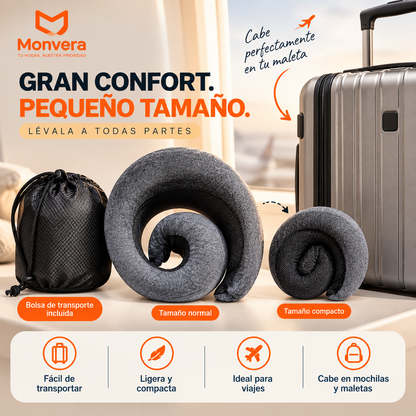 Monvera™ – La MEJOR Almohada de Viaje ✈️ | ¡Adiós al Dolor de Cuello!